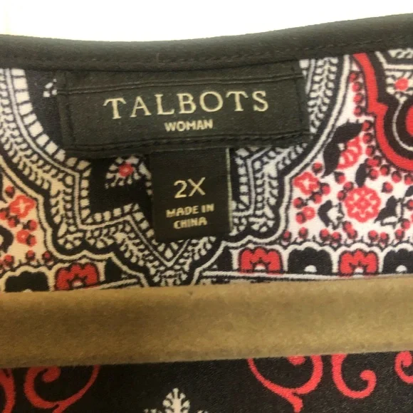 Talbots Paisley Print Sleeveless Top- size 2X - Picture 5 of 5